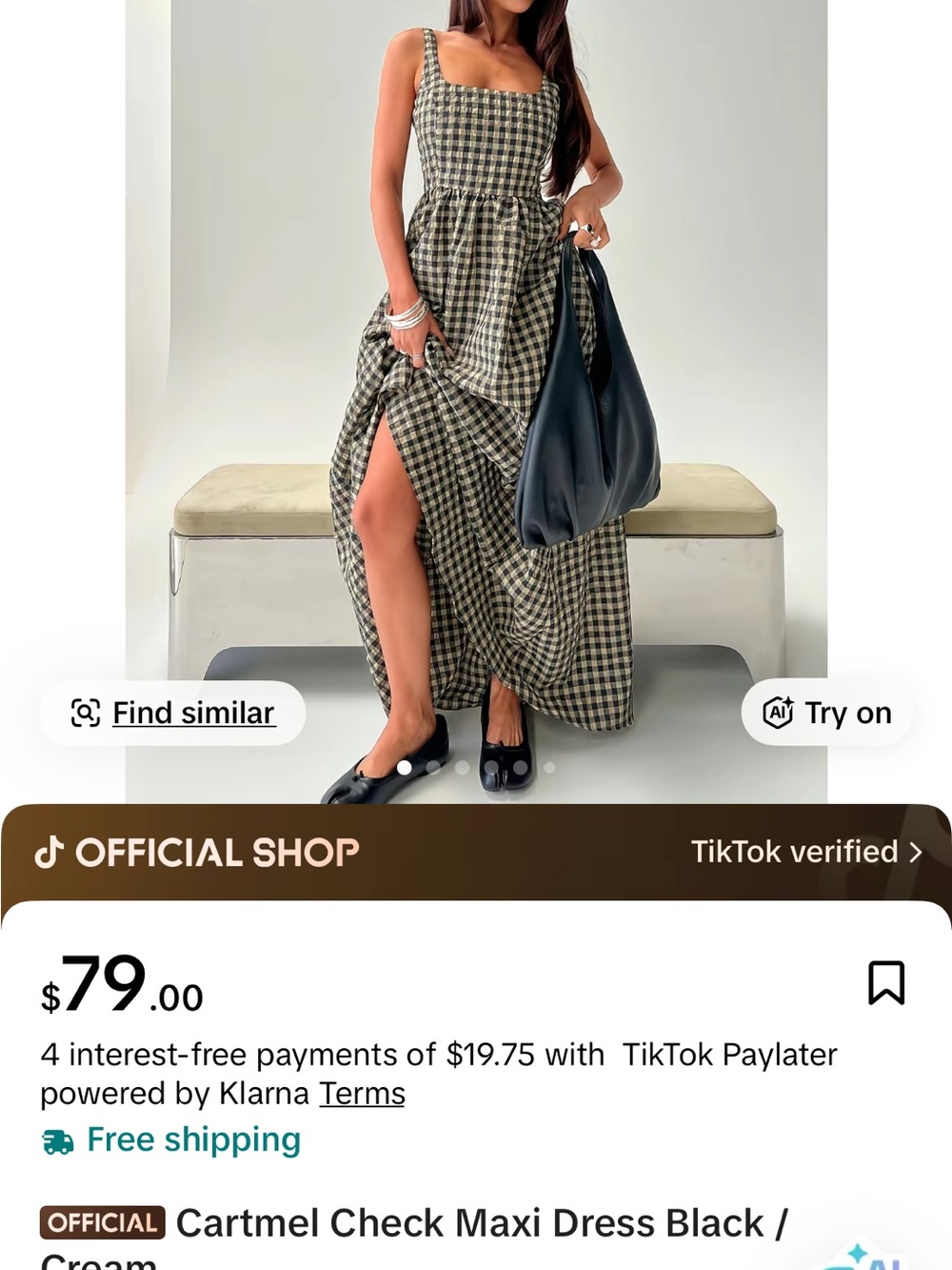 Princess Polly Cartmel Check Maxi Dress - Picture 2 of 4
